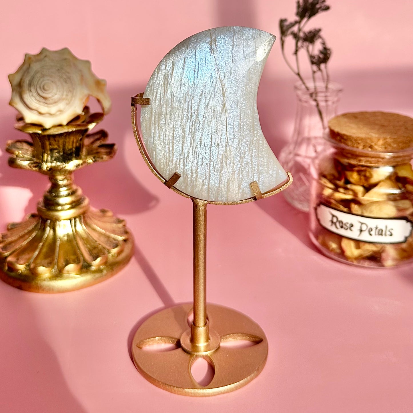 Moonstone Moon on stand