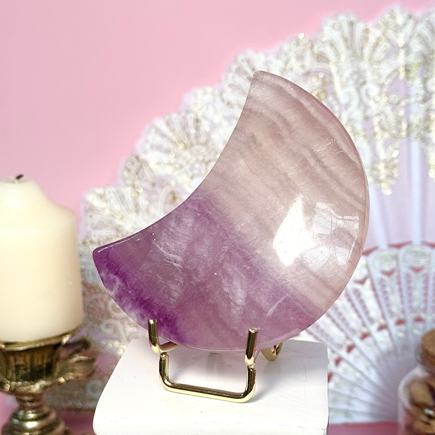 Purple Fluorite Moon