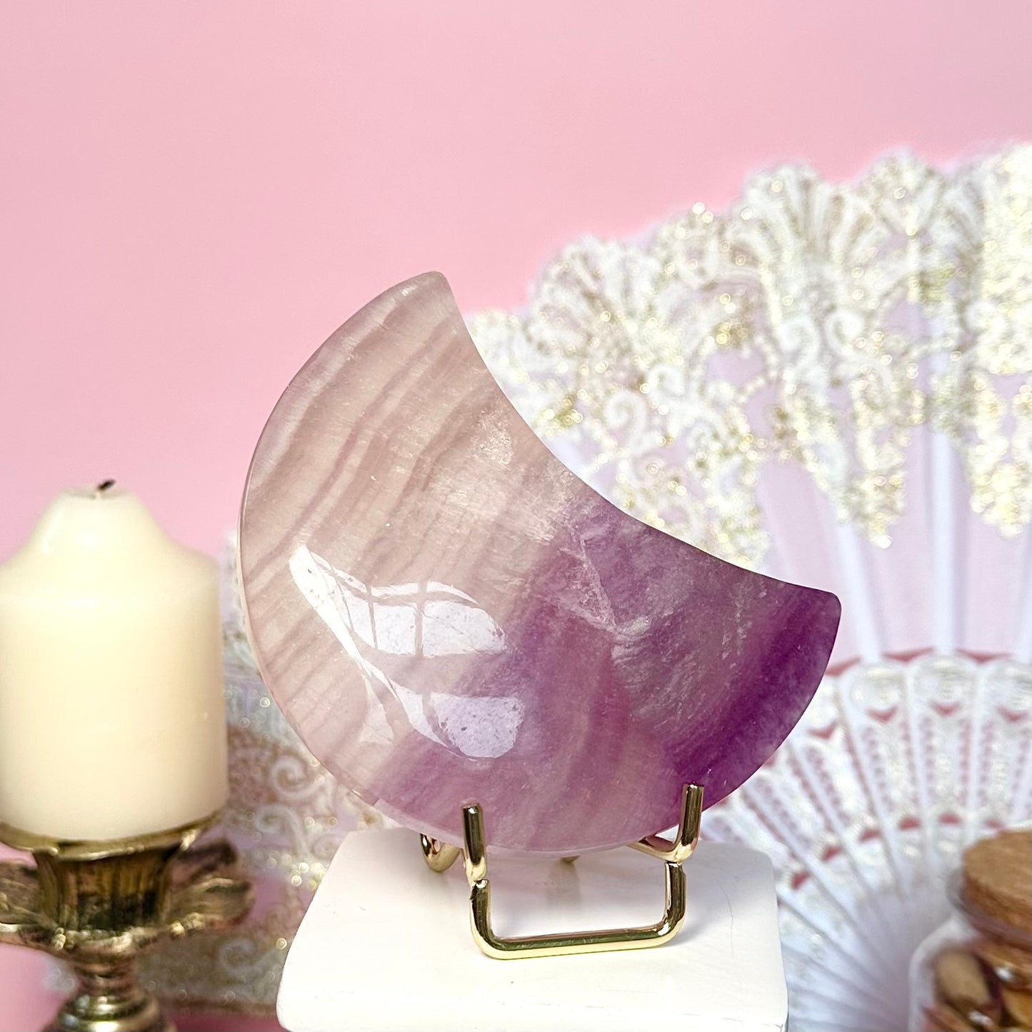 Purple Fluorite Moon