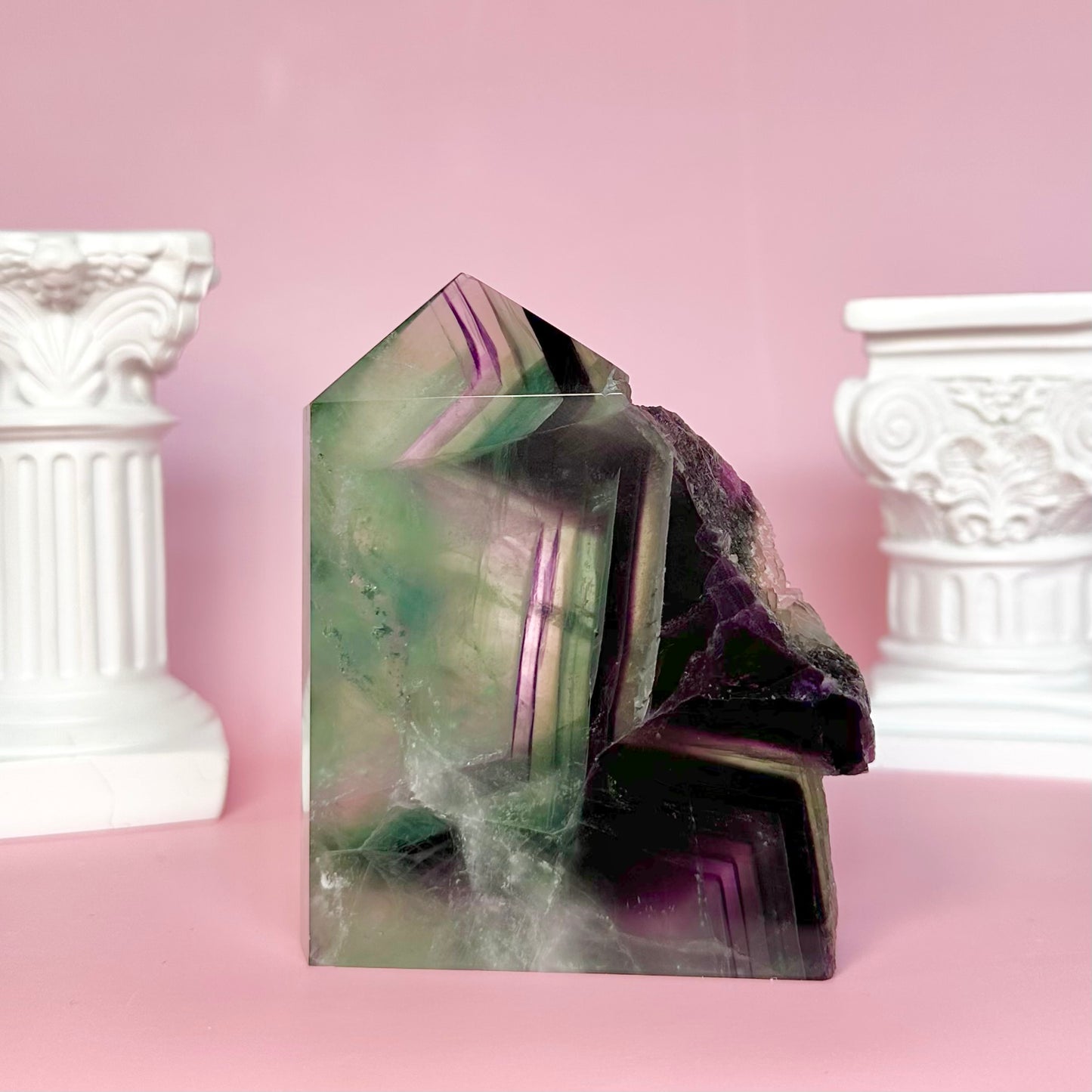 Semi-Polished Fluorite Tower