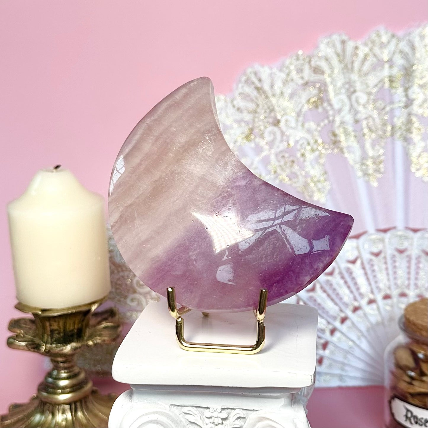 Purple Fluorite Moon