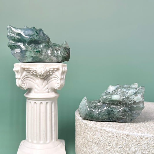 Moss Agate Dragon
