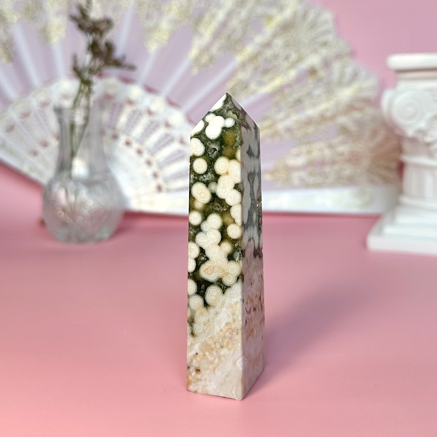 Orbicular Druzy Ocean Jasper Tower