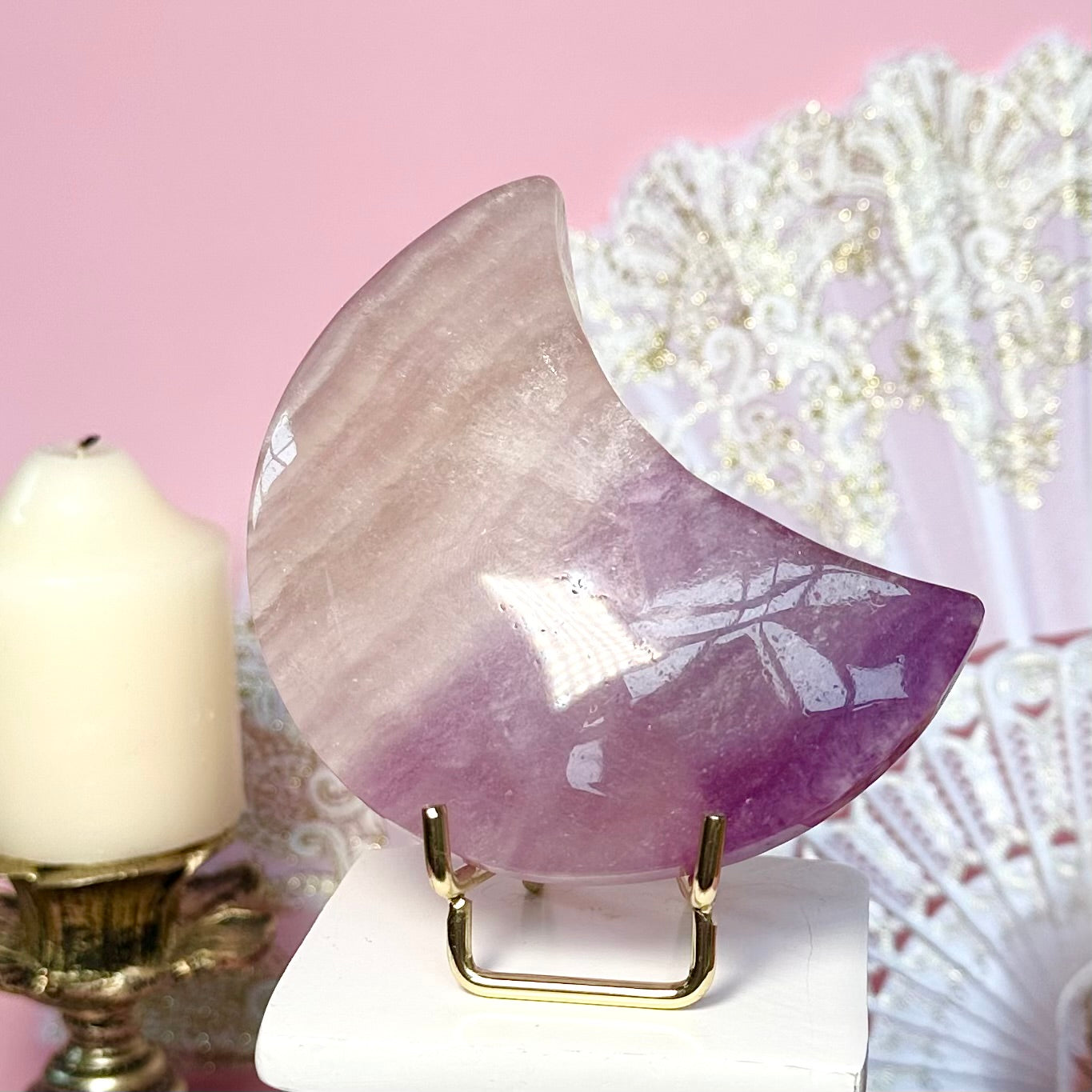 Purple Fluorite Moon