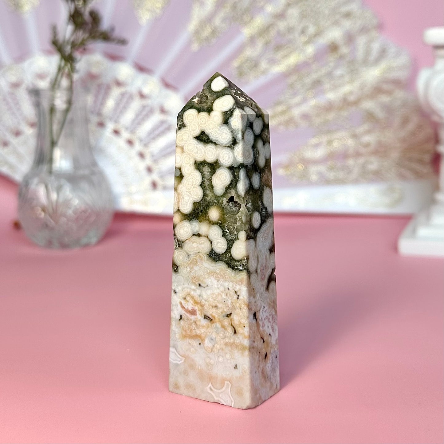 Orbicular Druzy Ocean Jasper Tower