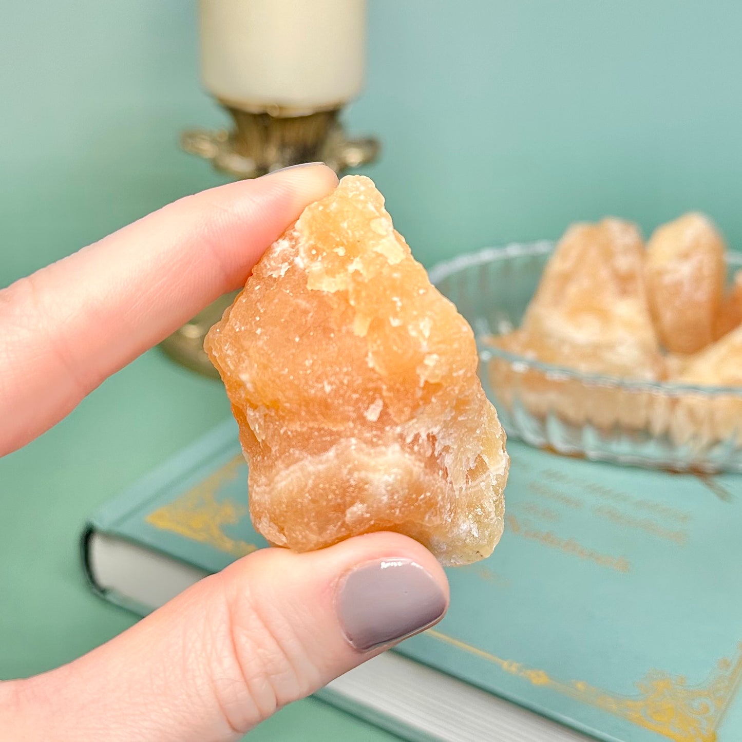 Orange Calcite Raw Chunks