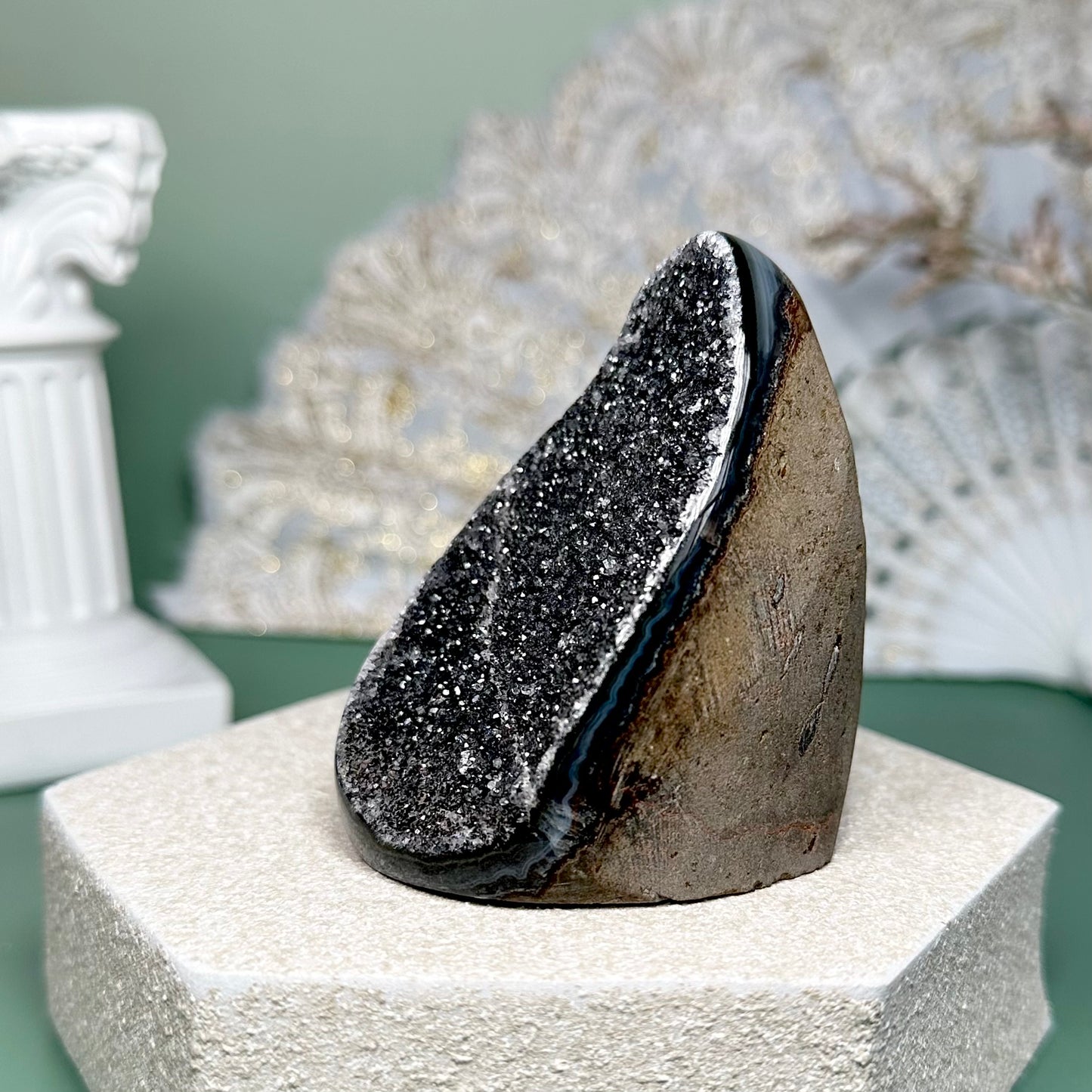 Black Amethyst Geode