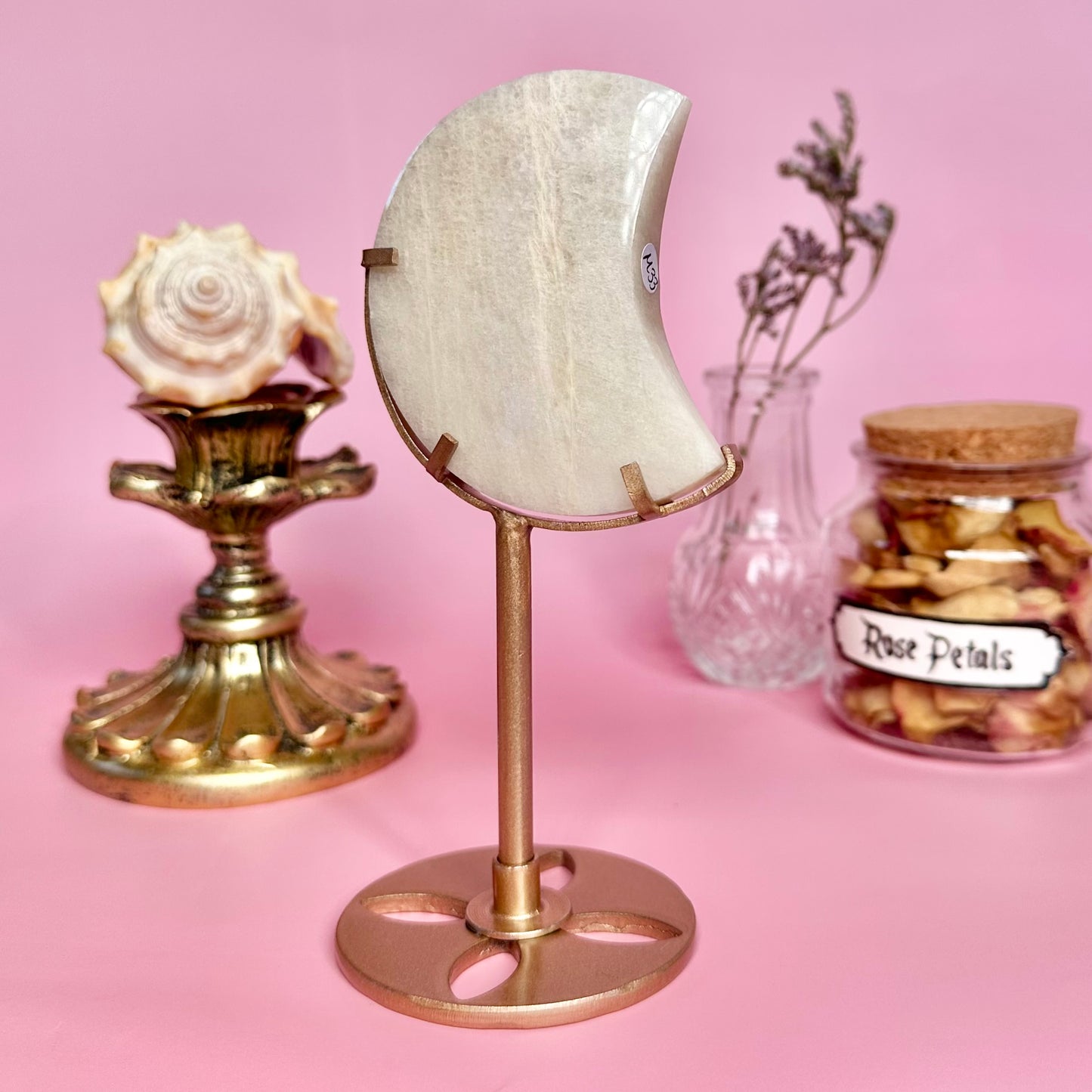 Moonstone Moon on stand