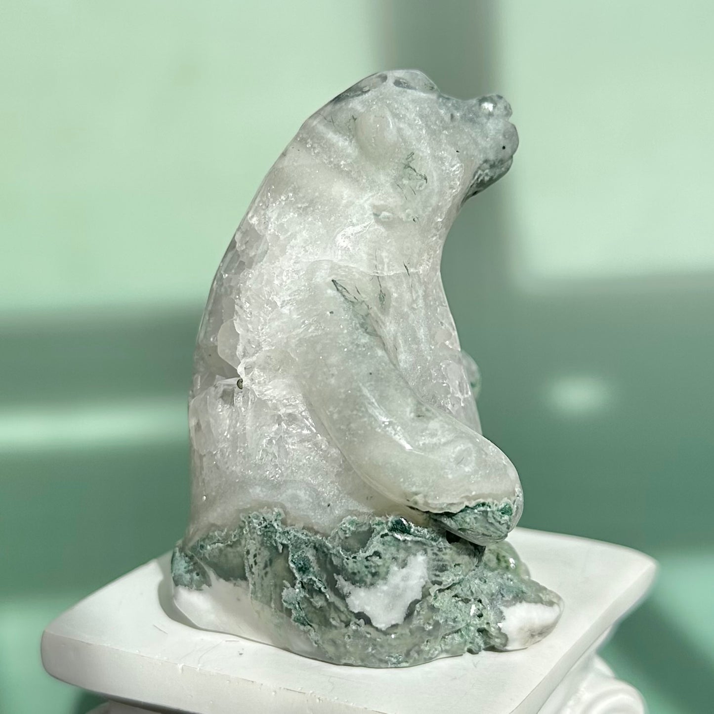 Moss Agate Bear
