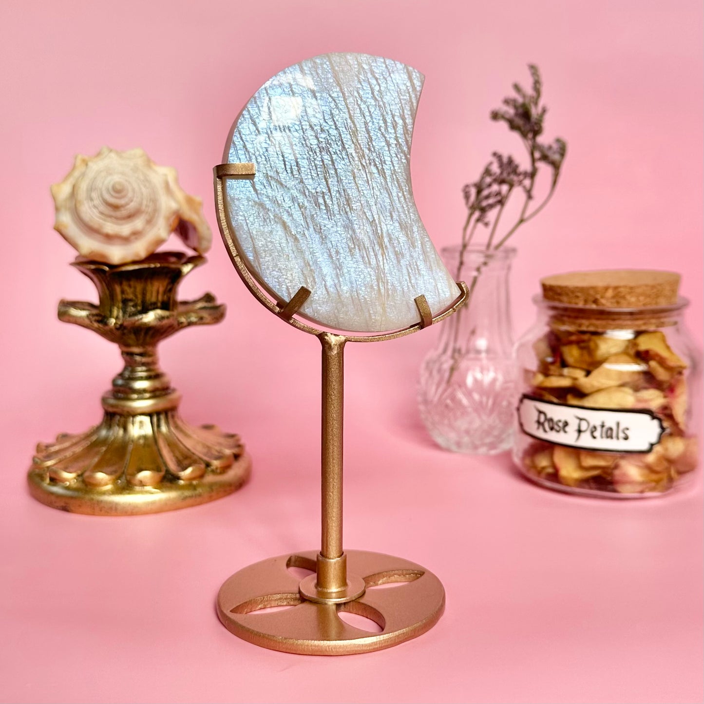 Moonstone Moon on stand