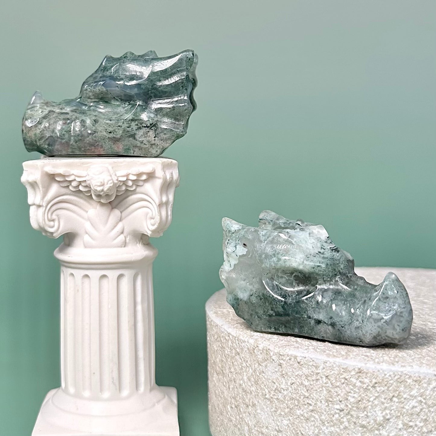 Moss Agate Dragon