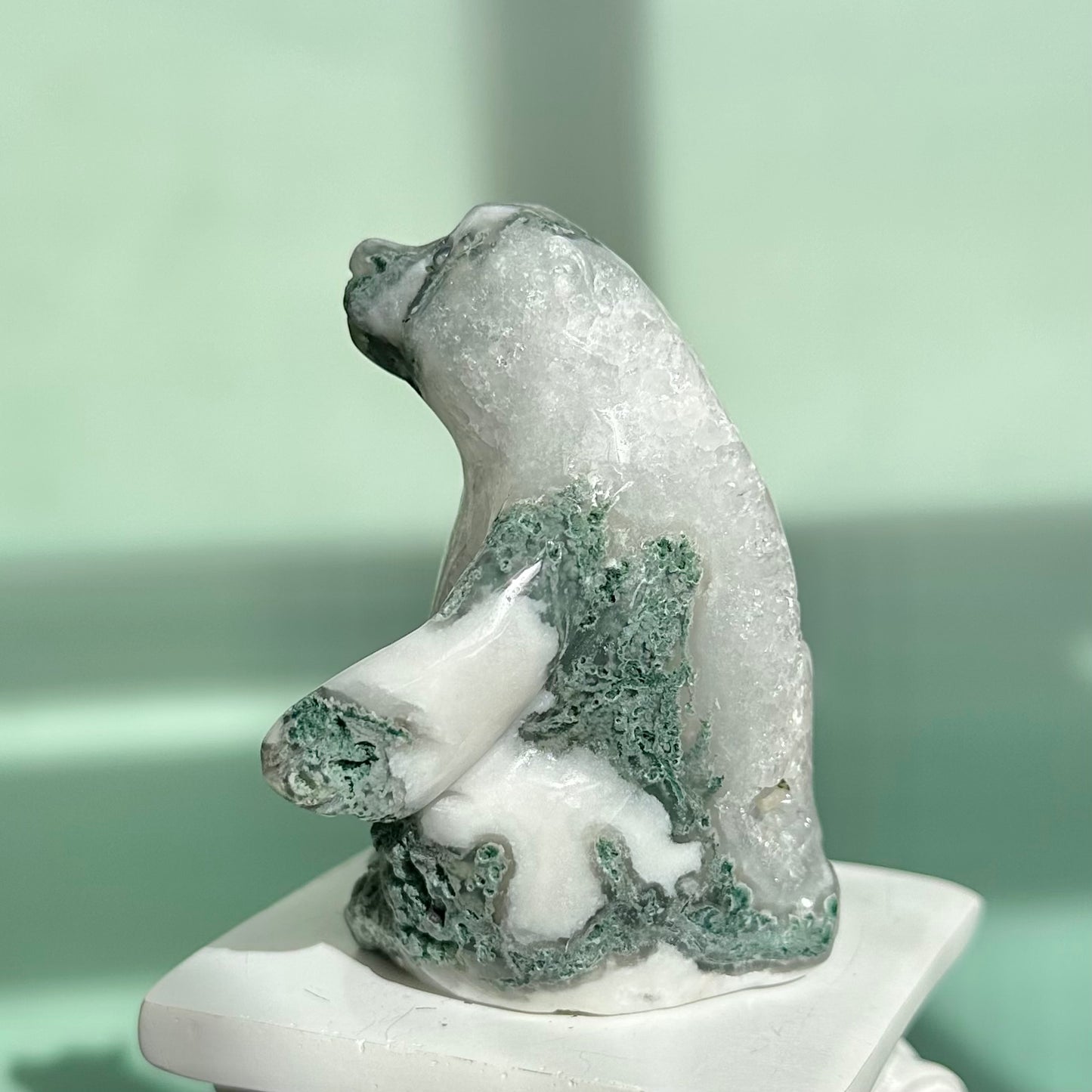Moss Agate Bear