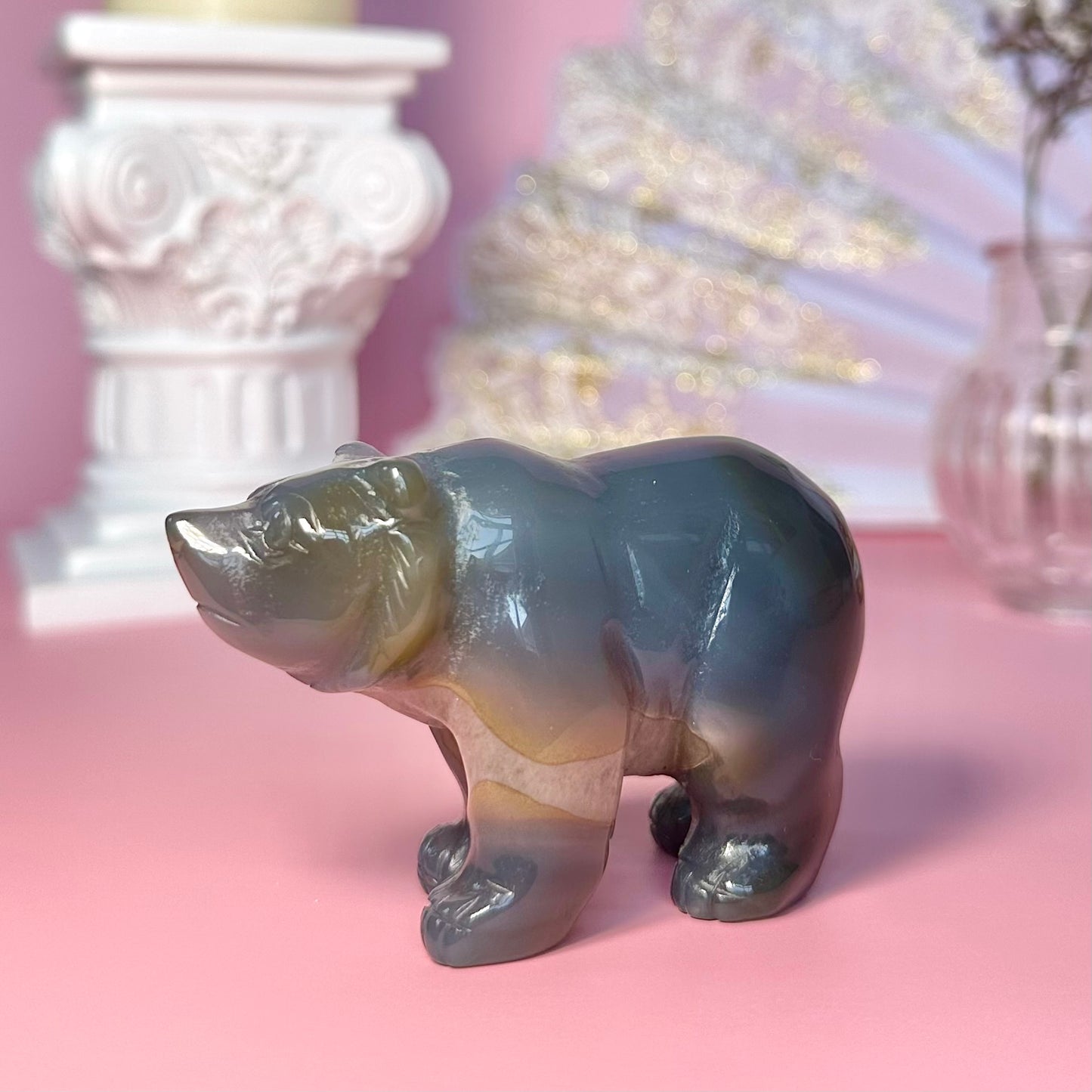 Druzy Agate Bear