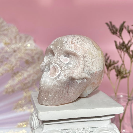 Flower Agate Skull