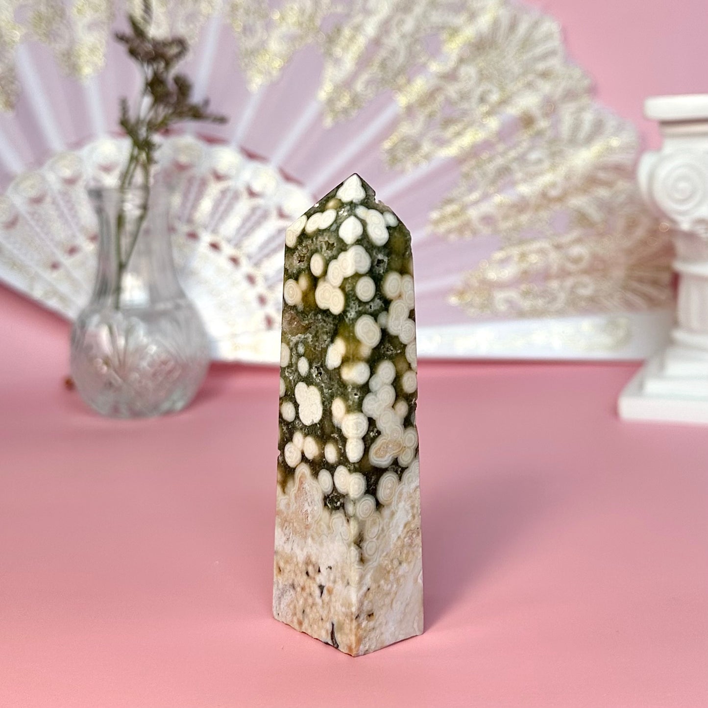 Orbicular Druzy Ocean Jasper Tower