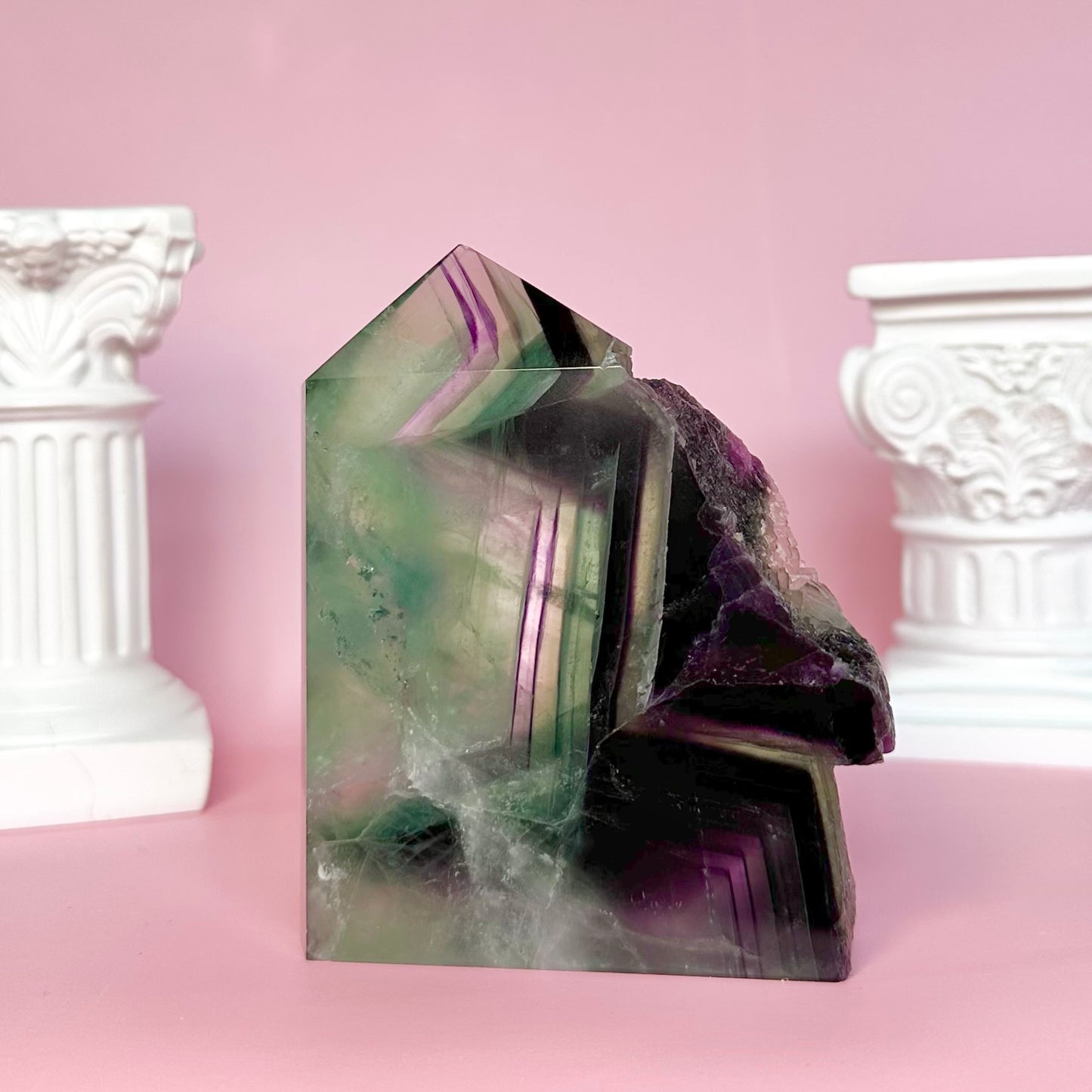 Semi-Polished Fluorite Tower