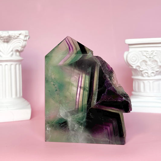 Semi-Polished Fluorite Tower