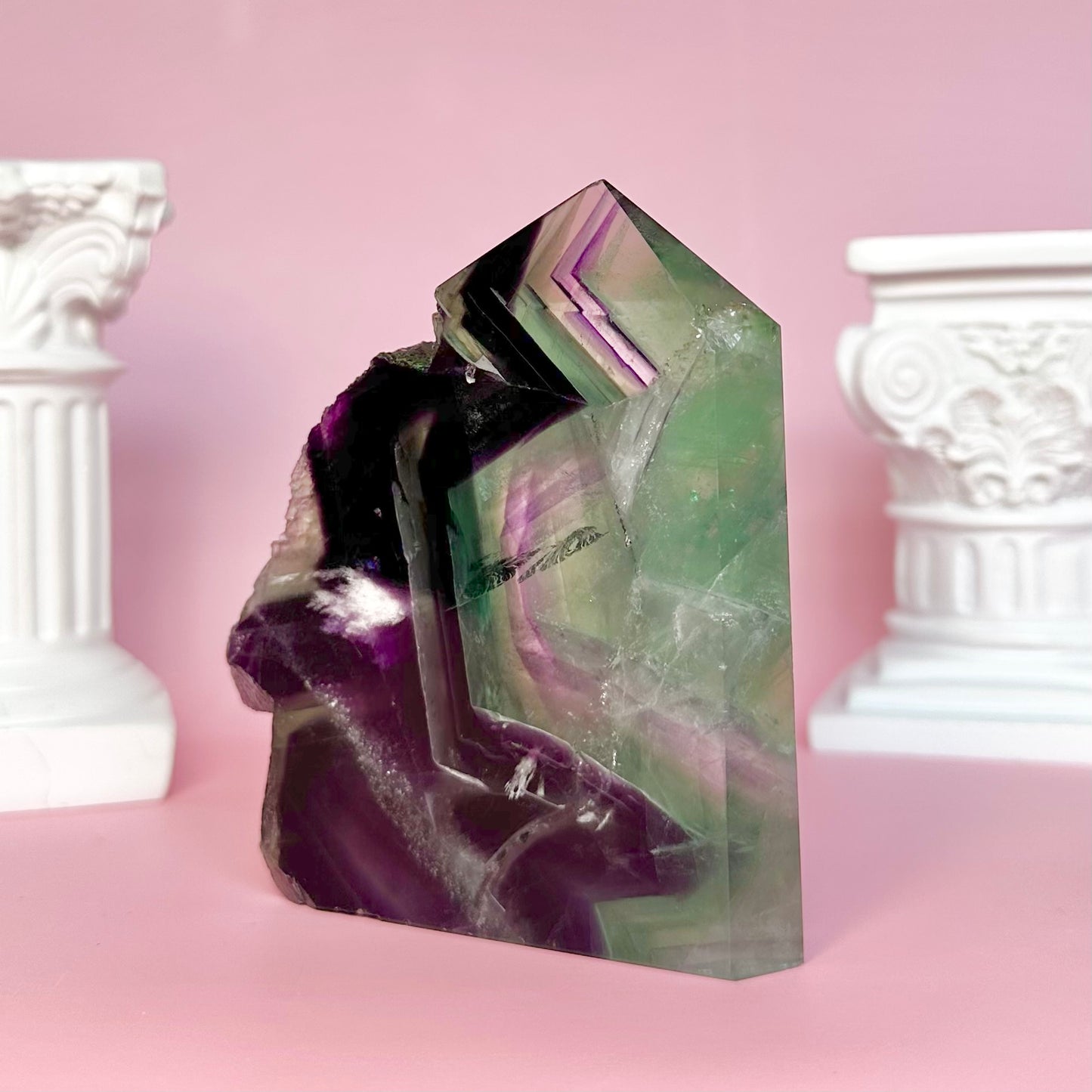 Semi-Polished Fluorite Tower