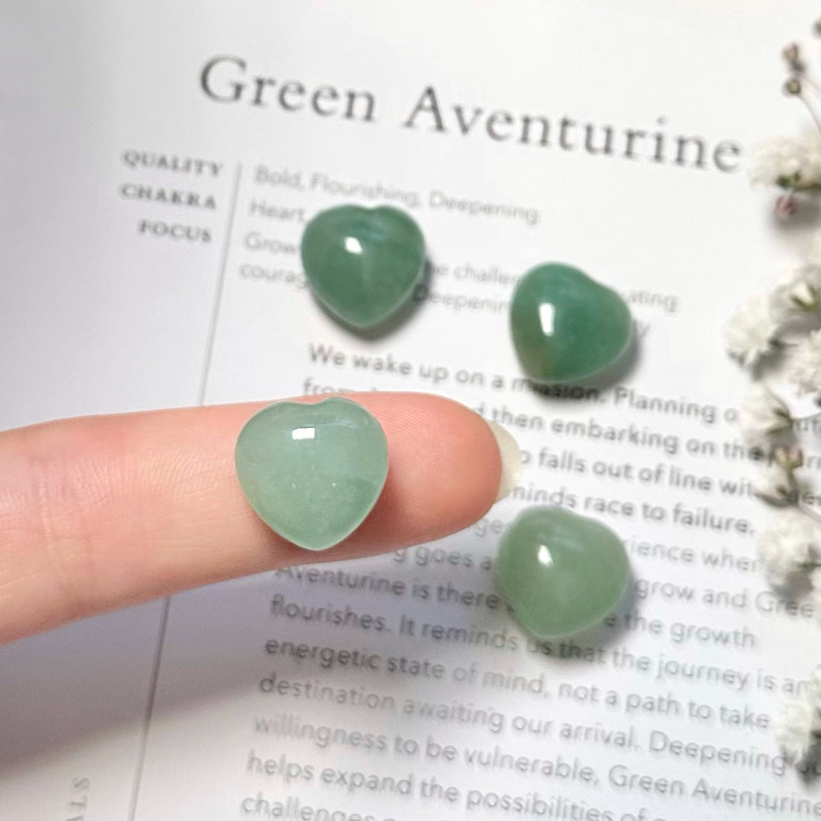 Green Aventurine Mini Heart