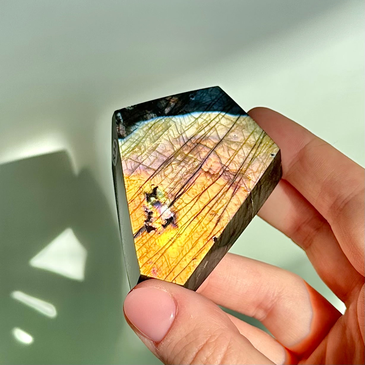 Rainbow Labradorite Faceted Free Form