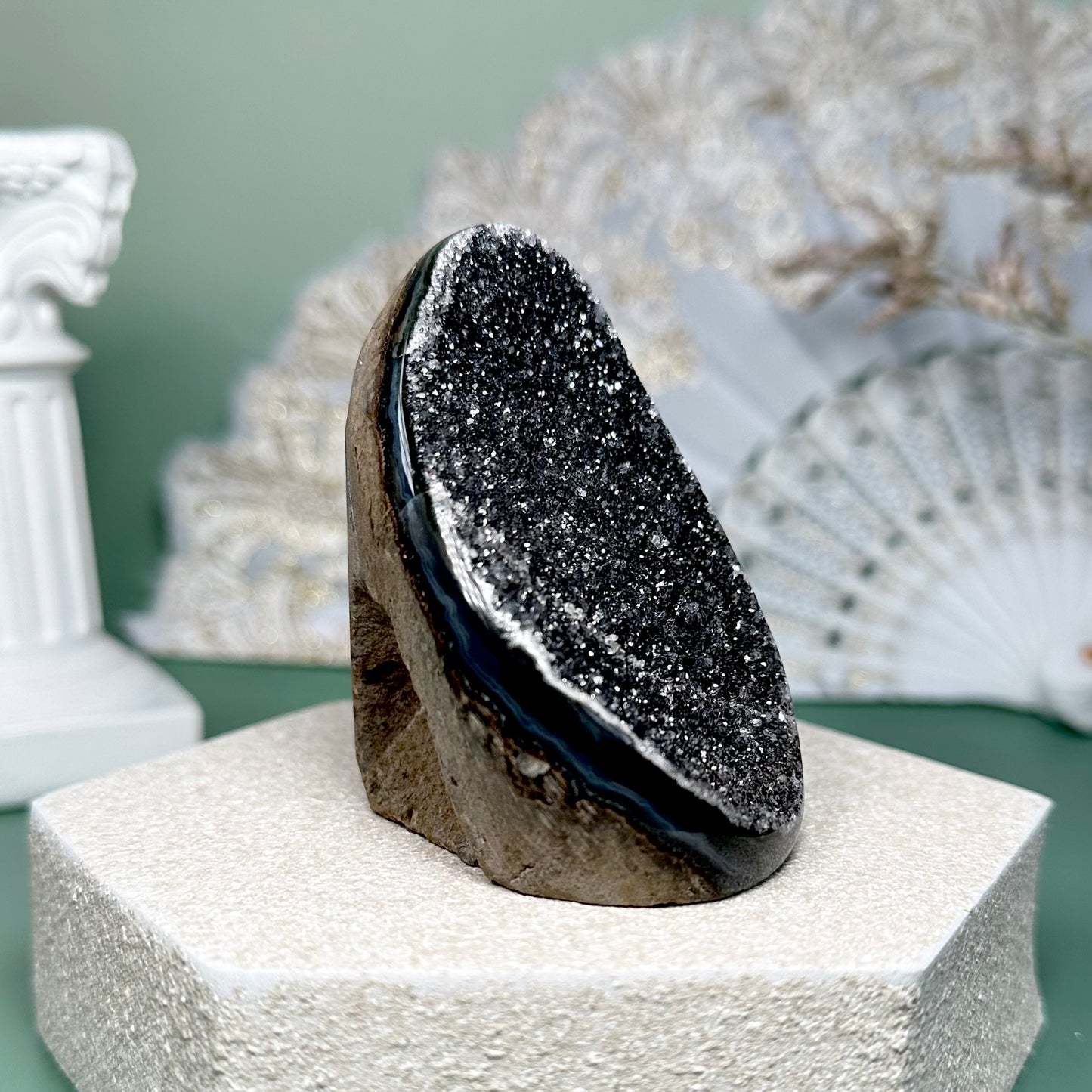 Black Amethyst Geode