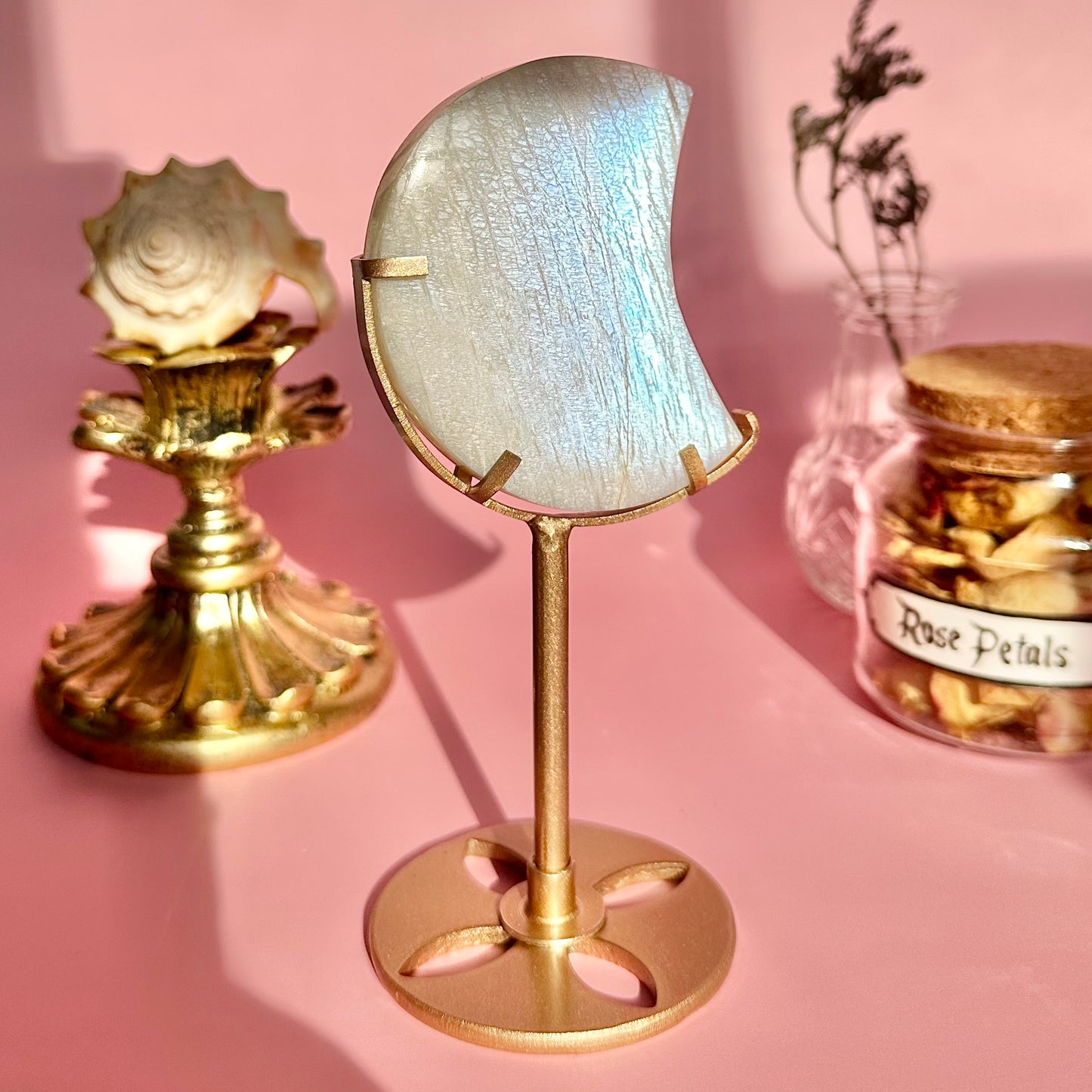 Moonstone Moon on stand