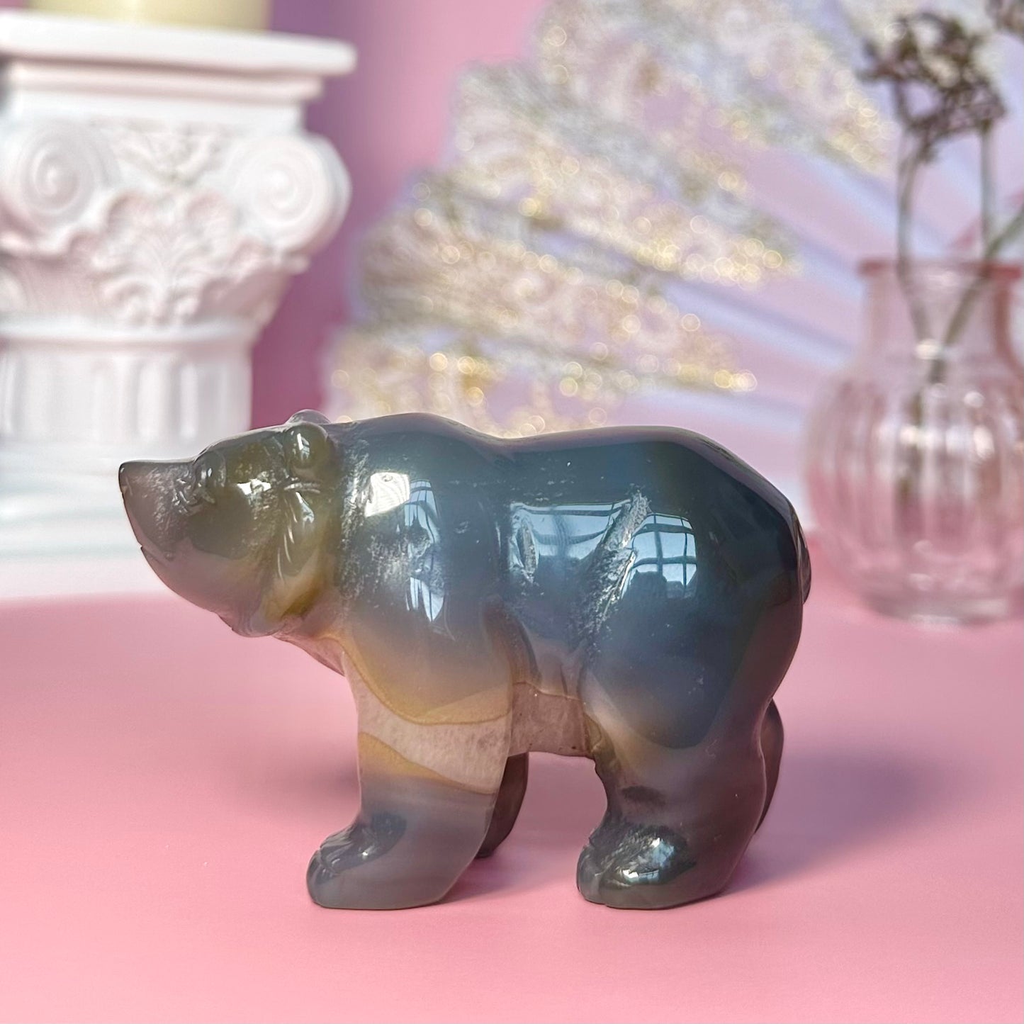 Druzy Agate Bear
