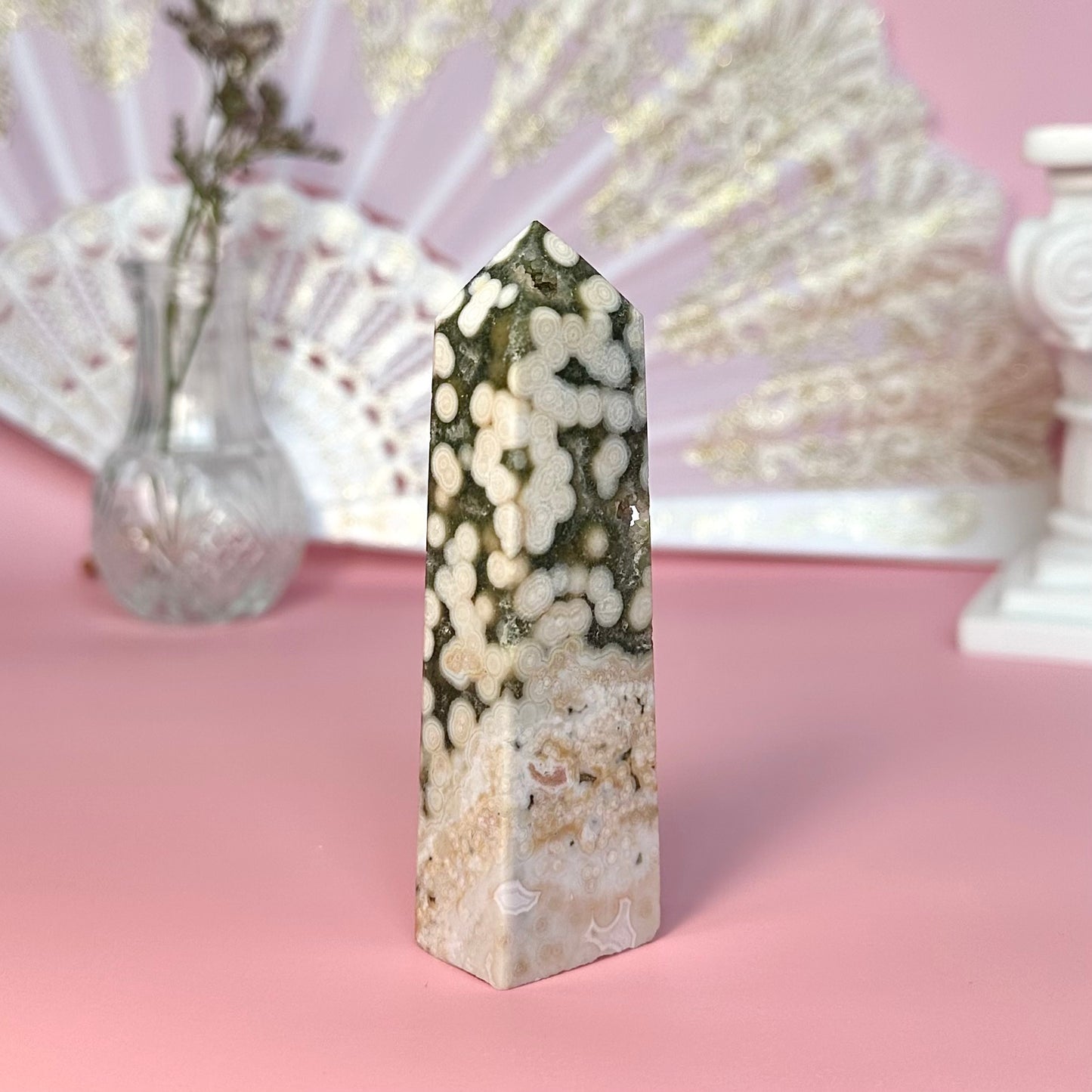 Orbicular Druzy Ocean Jasper Tower