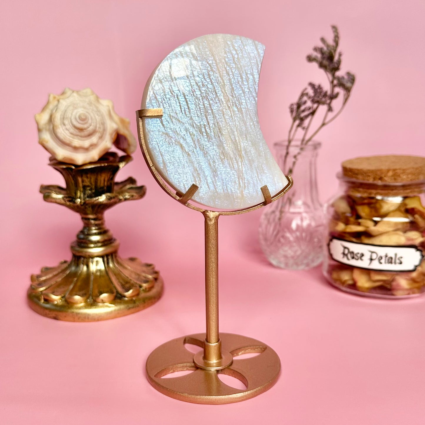 Moonstone Moon on stand