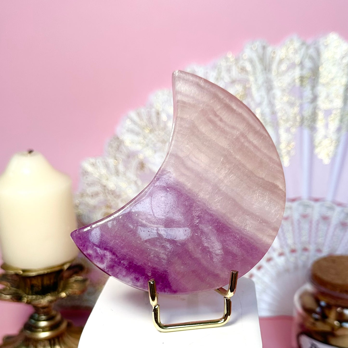 Purple Fluorite Moon