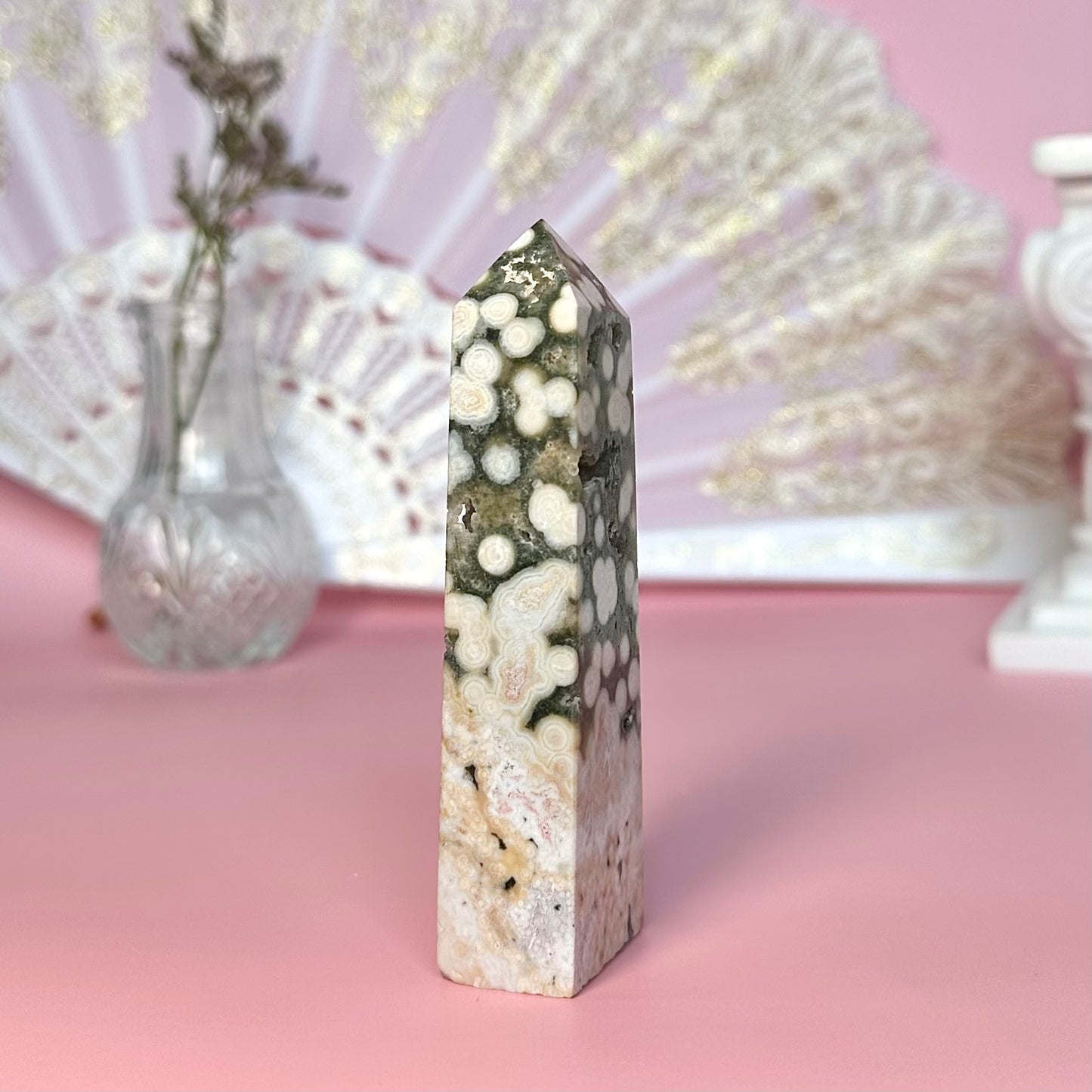Orbicular Druzy Ocean Jasper Tower