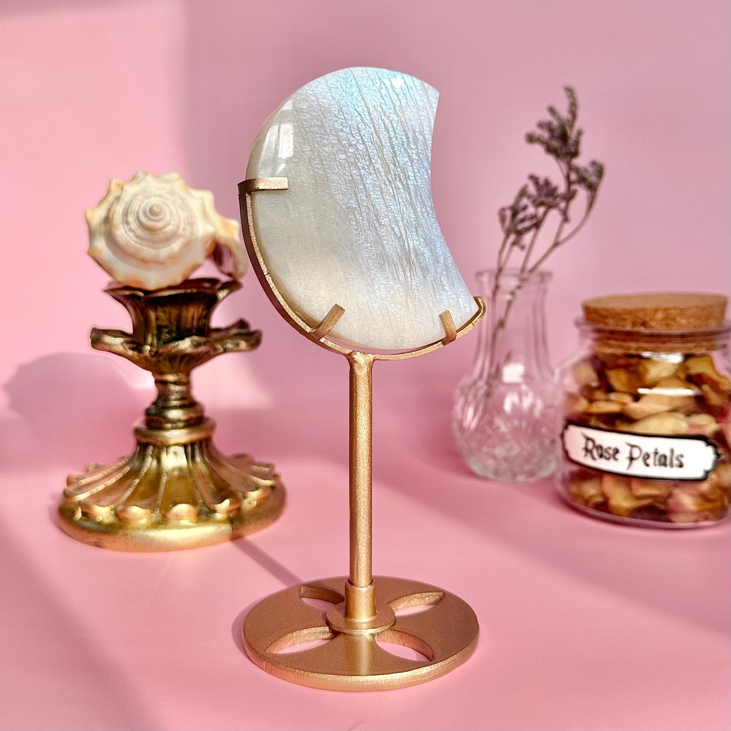 Moonstone Moon on stand