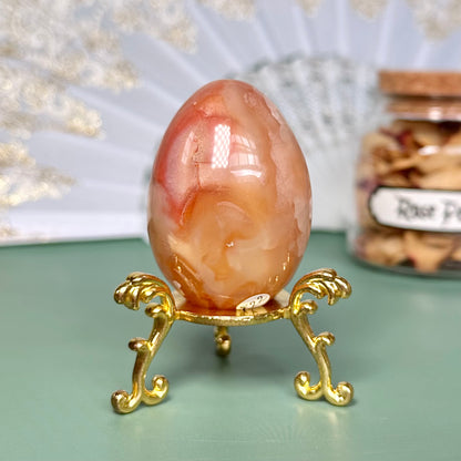 Carnelian Druzy Egg