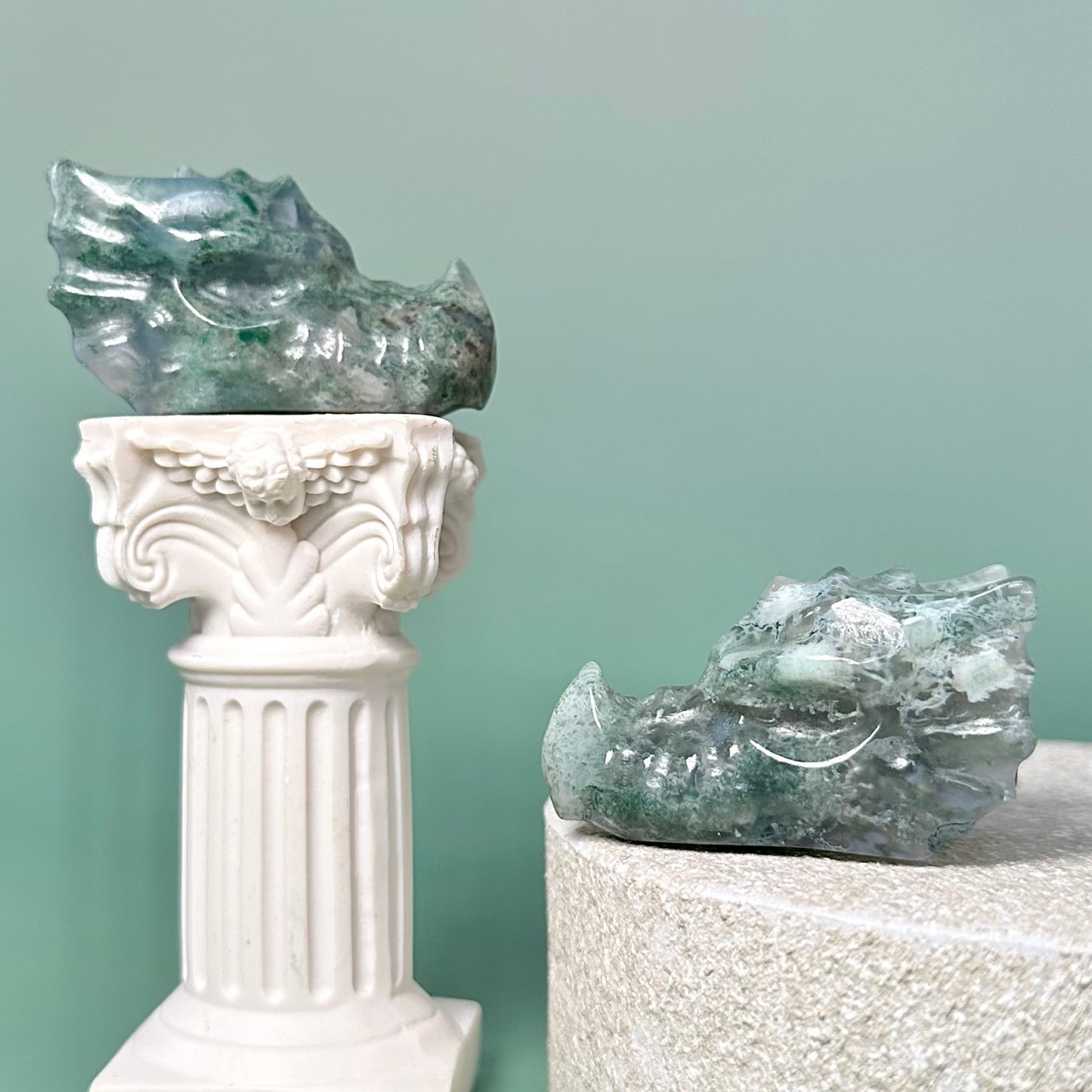 Moss Agate Dragon