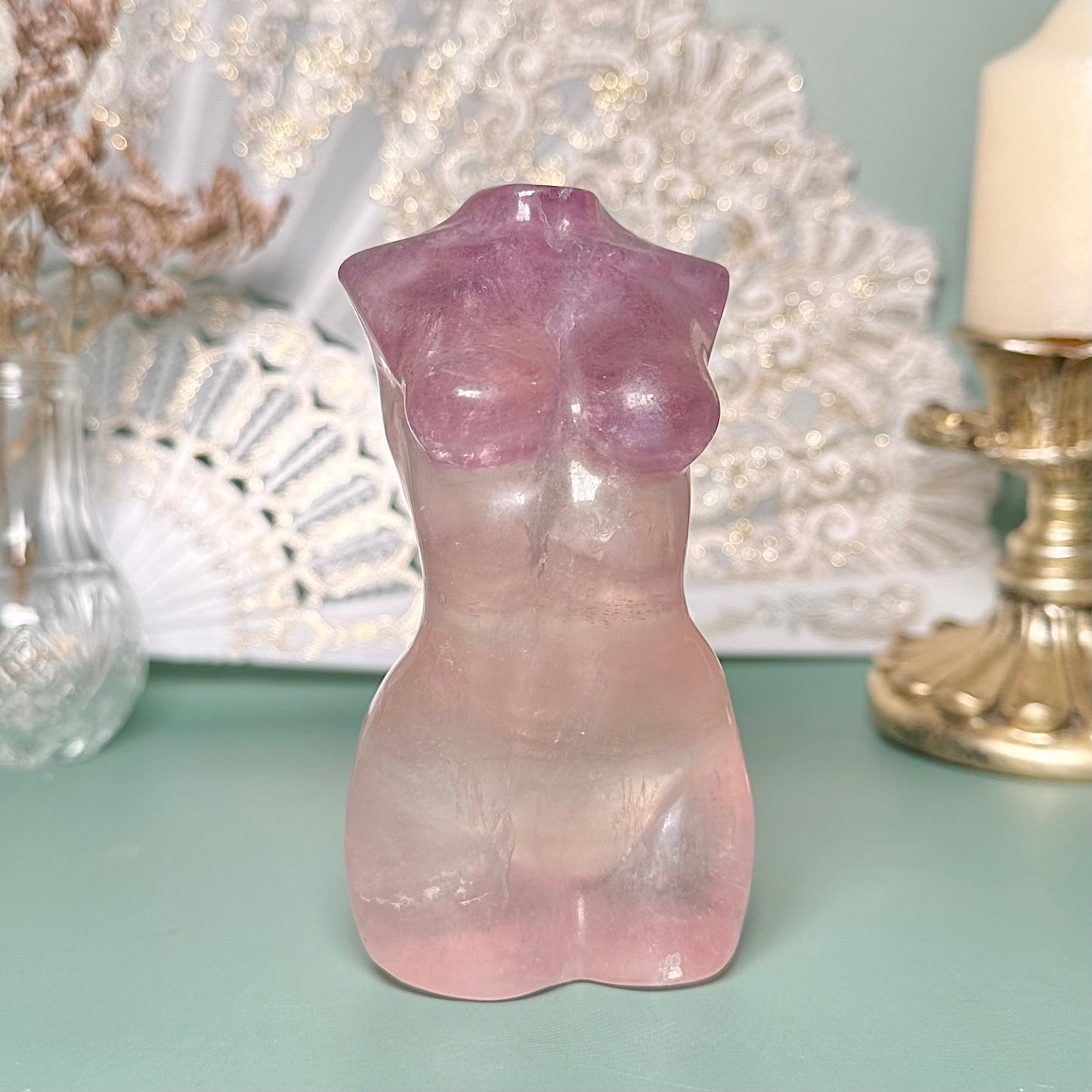 Sunset Fluorite Goddess