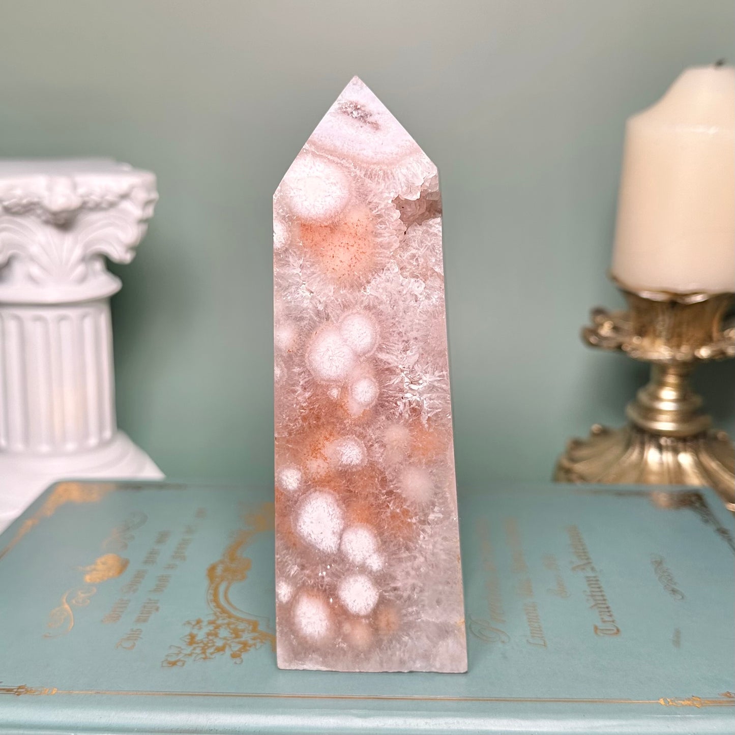 Druzy Pink Amethyst Tower