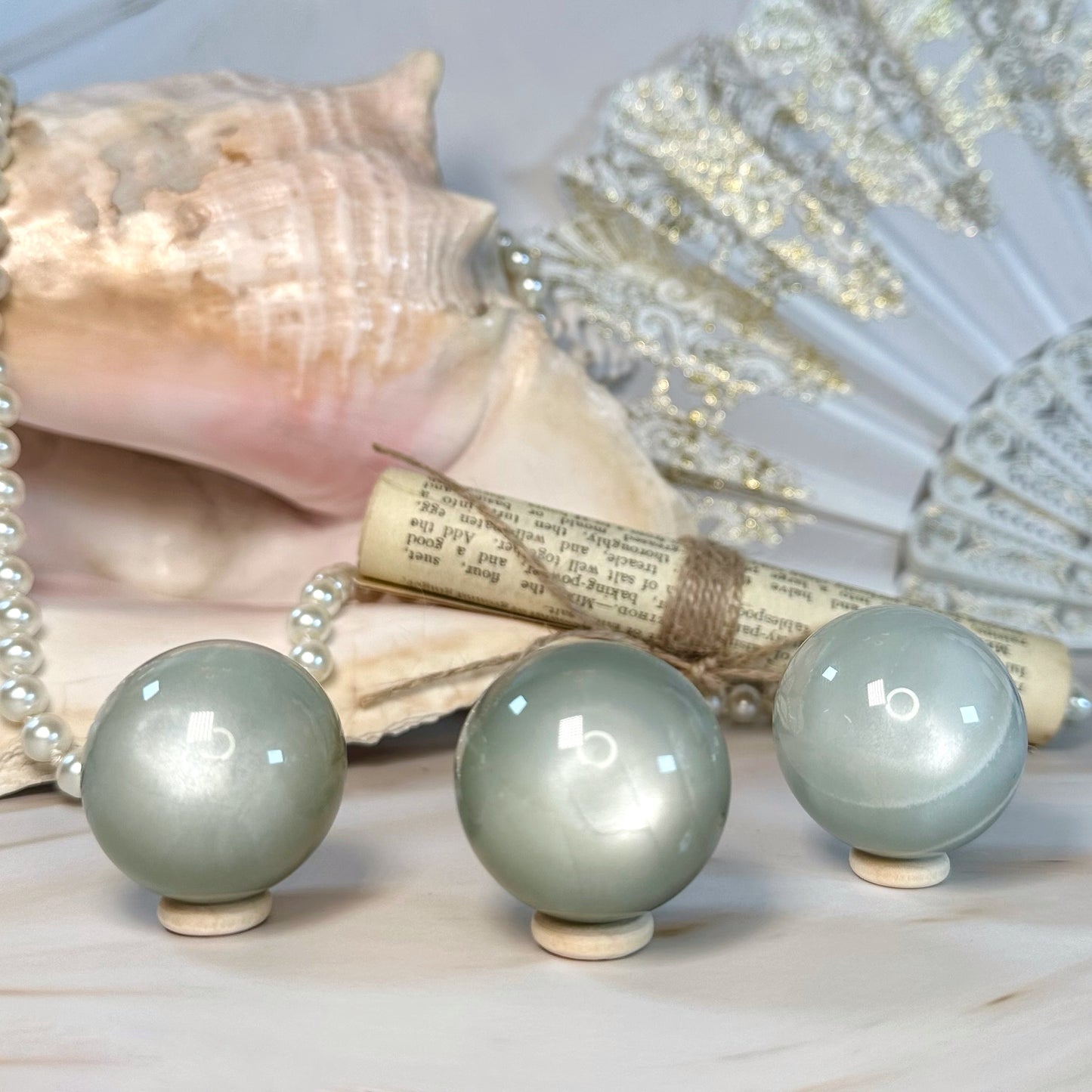 Sage Green Moonstone Sphere