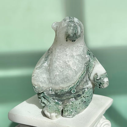 Moss Agate Bear