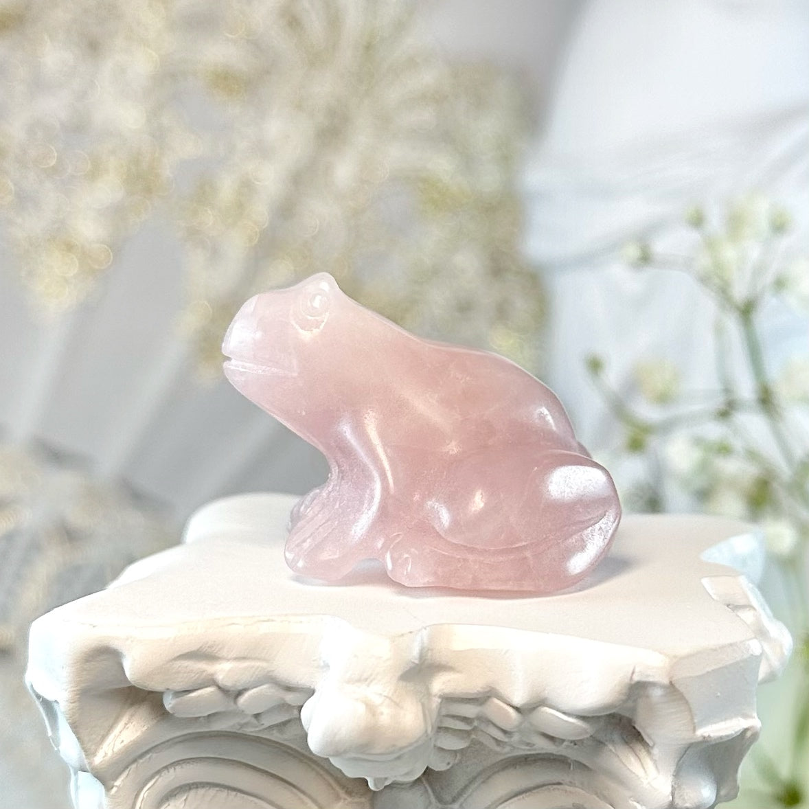 Rose Quartz Frog