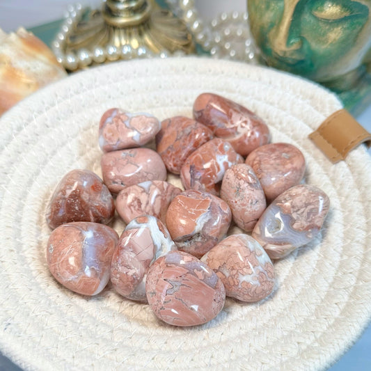 Pink Petal Agate Tumblestones