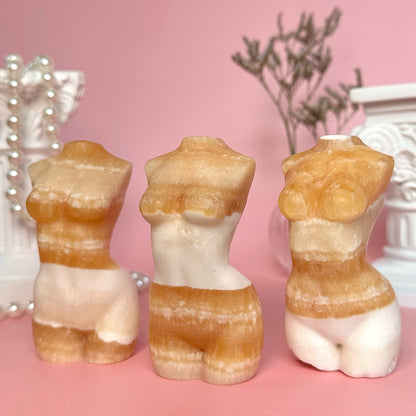 Orange Calcite Goddess
