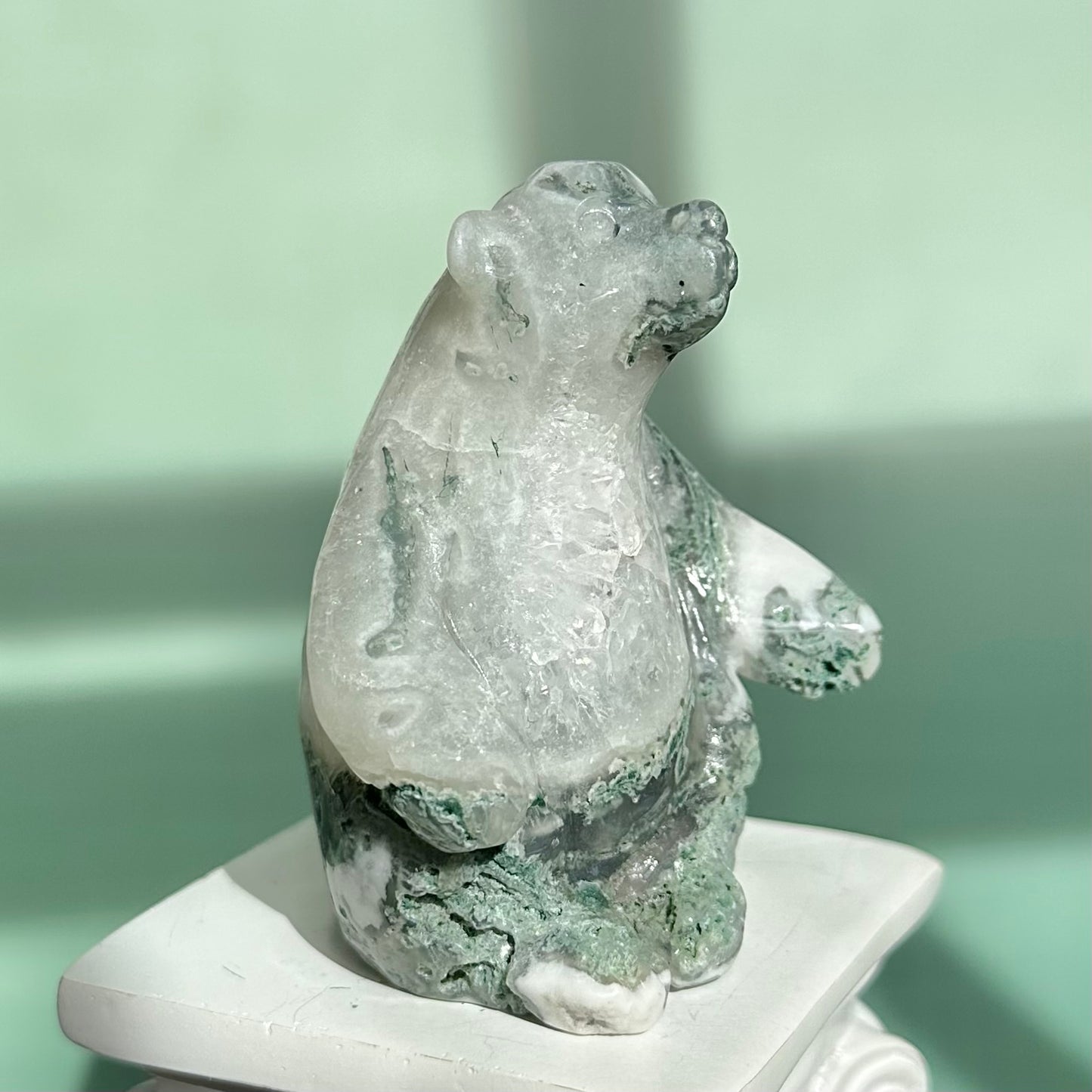 Moss Agate Bear