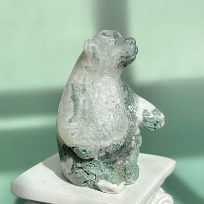 Moss Agate Bear