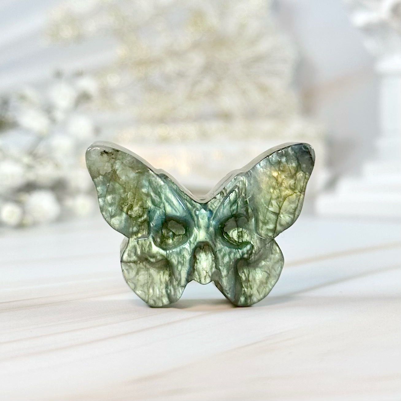 Labradorite Skull Butterfly