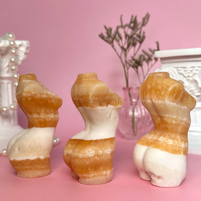 Orange Calcite Goddess