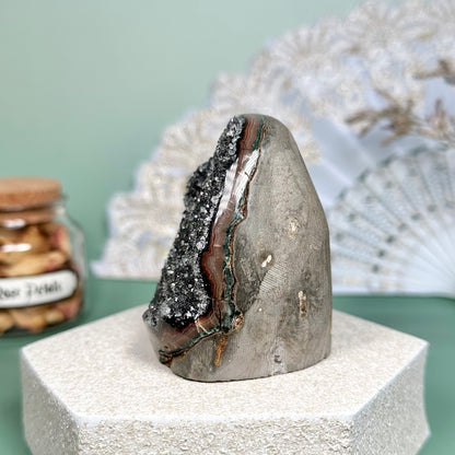 Black Amethyst Geode
