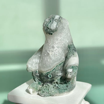 Moss Agate Bear