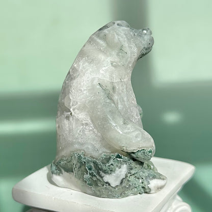 Moss Agate Bear