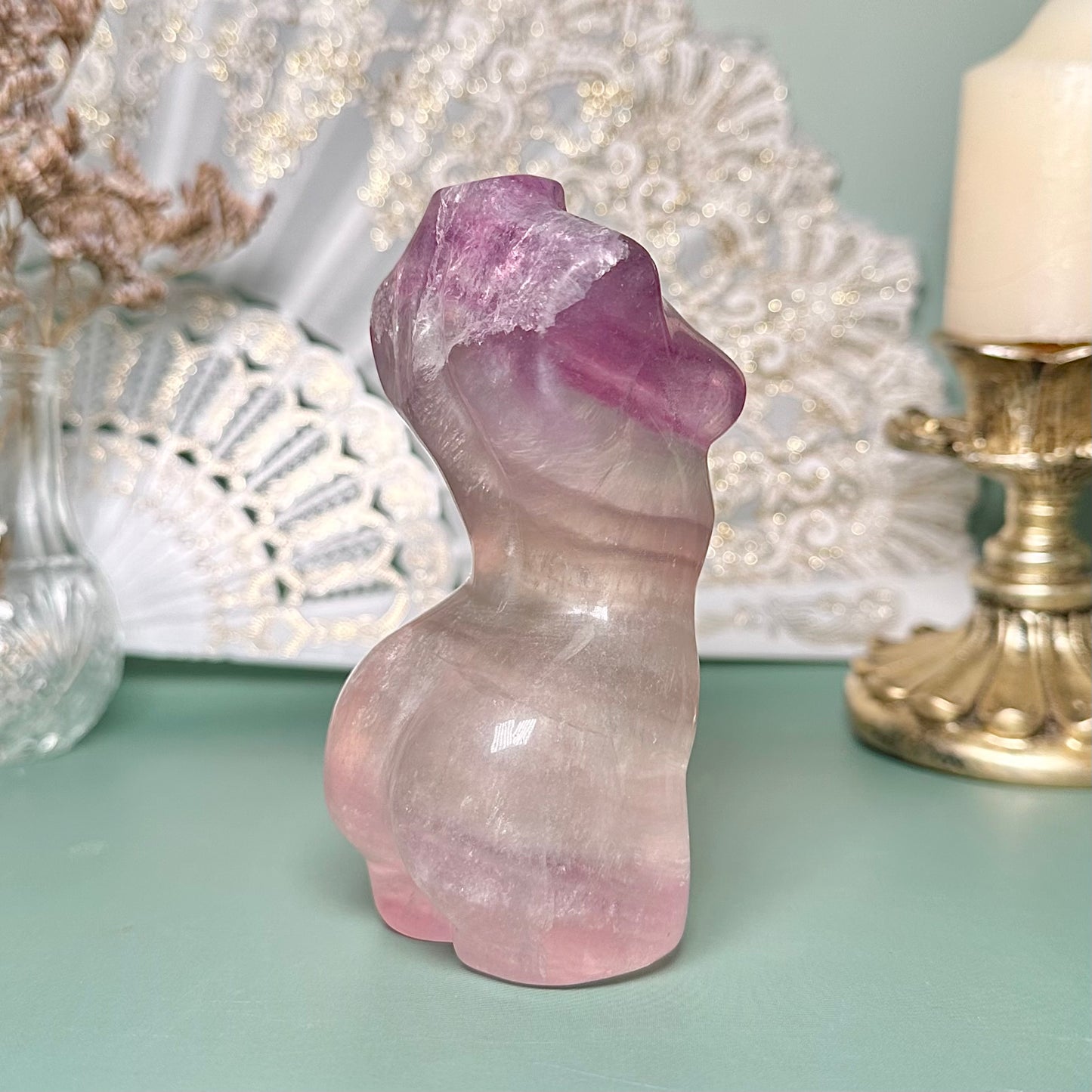 Sunset Fluorite Goddess