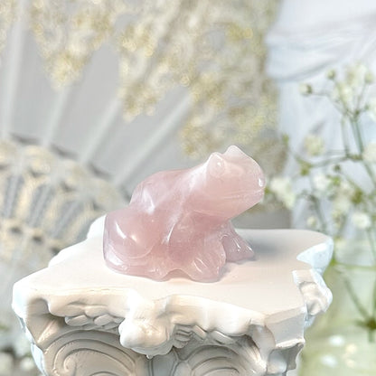 Rose Quartz Frog